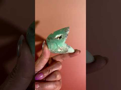 Intuitively Chosen Semi-Polished Chrysoprase 3D Butterfly | Renewal, Joy & Heart Healing Crystal
