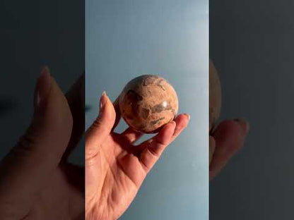 Graphic Feldspar Sphere – Option B | Creativity, Balance & Earth Energy