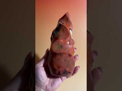 Polychrome Jasper Flame Option H | One-of-a-Kind Madagascar Polished Crystal