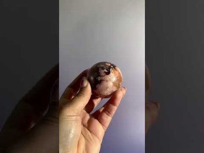 Carnelian Flower Agate Sphere Option B | One-of-a-Kind Collector Crystal