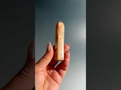 Peach Moonstone Tower – Option A | New Beginnings, Intuition & Feminine Energy Crystal