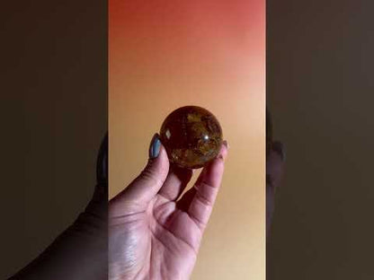 Golden Healer Sphere – Option A | Healing, Spiritual Growth & Positive Energy Crystal