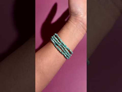 3mm Faceted Amazonite Beaded Bracelet | Harmony, Truth & Calm Energy