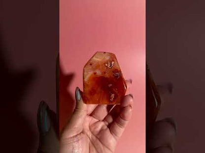 Carnelian Agate Geometric Freeform – Option D | Empowerment, Joy & Transformation Energy
