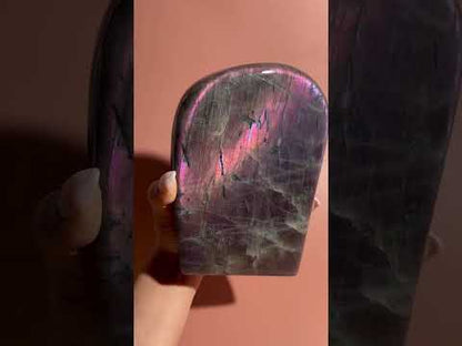 Extra Large Purple Flash Labradorite Standing  Freeform – Option D