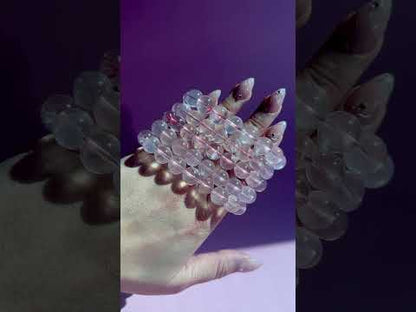 10mm Star Rose Quartz Beaded Bracelet