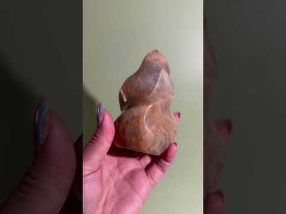 Peach Moonstone Flame – Option E | Collector Crystal, New Beginnings & Inner Peace