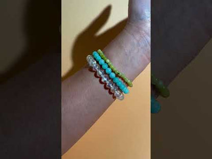 Bracelet Bundle Set: “Summer Skies" - Amazonite, Aura Clear Quartz & Lemon Quartz