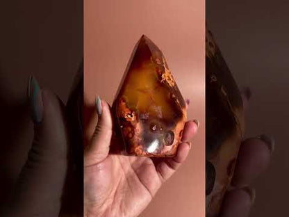 Carnelian Agate Geometric Freeform – Option K | Collector Statement Crystal & Empowerment Energy