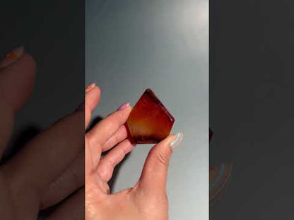 Carnelian Agate Geometric Freeform – Option A | Courage, Vitality & Confidence Energy