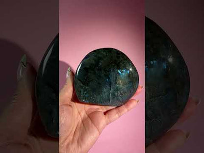 Large Blue Flash Labradorite Standing Freeform – Option C