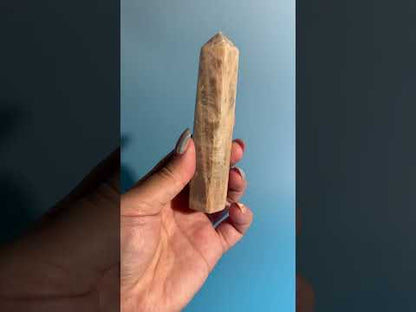 Peach Moonstone Tower – Option B | Emotional Healing, Calm & Inner Peace Crystal