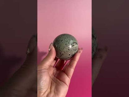 Green Picture Jasper Sphere – Option A