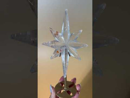 Clear Quartz Polaris Star on Gold Stand – Option A | Clarity, Guidance & Manifestation Crystal