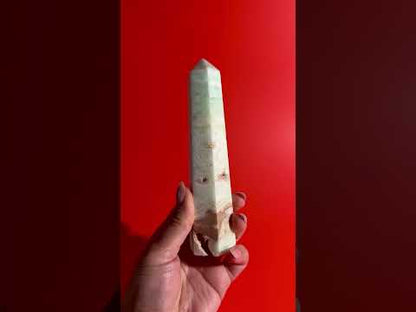 Caribbean Calcite Tower – Option E | Collector Statement Crystal, Dreamwork & Tranquility