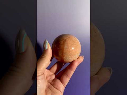Peach Moonstone Sphere Option C | One-of-a-Kind Collector Crystal