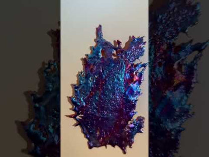 Heat Treated Iridescent Rainbow Copper Splash | One of a Kind Colorful Collector Specimen