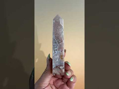 Druzy Flower Agate Obelisk – Option F