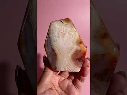 Carnelian Agate Geometric Freeform – Option H | Vitality, Optimism & Empowerment Energy