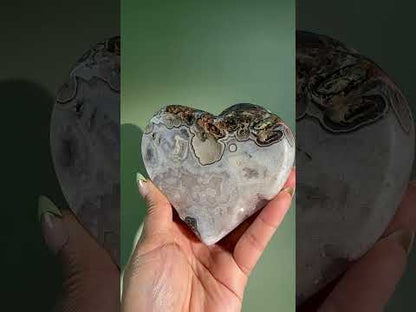 Pink Amethyst Heart on Gold Stand – Option B