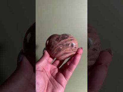 Peach Moonstone Heart | Love, Emotional Healing & New Beginnings Crystal