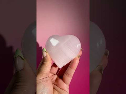 Pink Calcite Heart UV Reactive – Option D