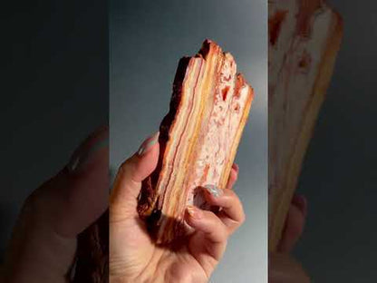 Pink Crazy Lace Agate Slab Option A | One-of-a-Kind Indonesia Display Crystal