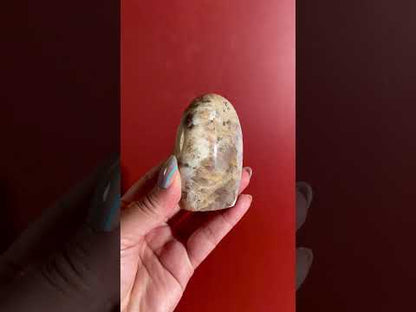 Peach Moonstone Standing Freeform – Option C | Collector Crystal, Balance & Gentle Transformation