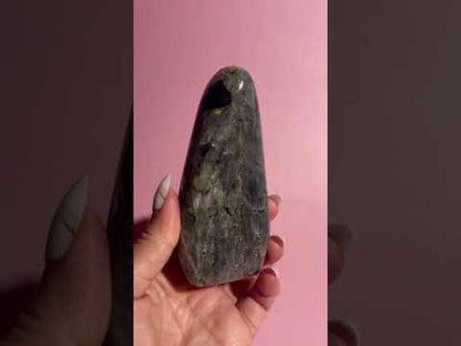 Medium Purple Flash Labradorite Standing Freeform – Option H