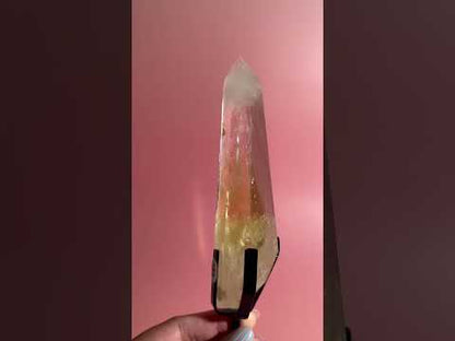 Citrine Polished Point on Stand – Option B | Prosperity, Confidence & Positive Energy