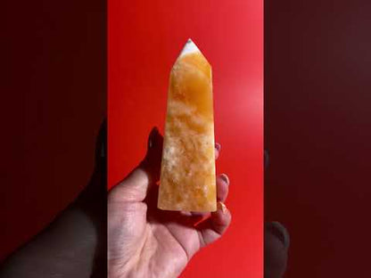 Orange Calcite Tower – Option B | Confidence, Vitality & Motivation Energy