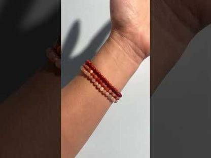 Bracelet Bundle Set: “Sunset Ember” - Red Jasper, Sunstone + Moonstone, Carnelian
