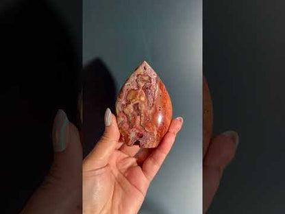 Indonesian Pink Crazy Lace Agate Flame – Option D | Inner Peace, Self-Love & Collector Crystal