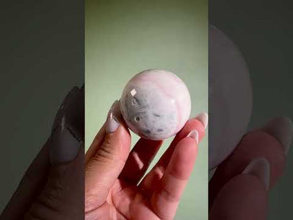 Peruvian Pink Mangano Calcite Sphere UV Reactive – Option D