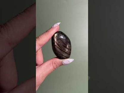 Small Silver Flash Labradorite Standing  Freeform – Option H