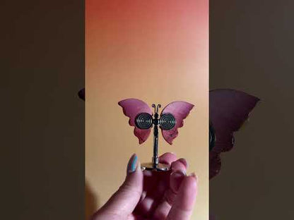 Mookaite Butterfly on Silver Stand | Adventure, Grounding & Personal Growth Crystal Décor
