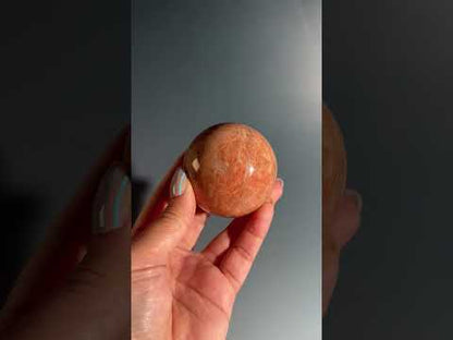 Peach Moonstone Sphere Option B | Premium One-of-a-Kind Crystal