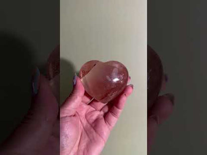 Fire Quartz Heart – Option B | Confidence, Focus & Grounding Crystal