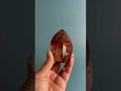 Indonesian Red Moss Agate Flame – Option B | Vitality, Stability & Collector Crystal
