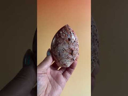 Indonesian Pink Crazy Lace Agate Flame – Option C | Collector Crystal, Optimism & Transformation