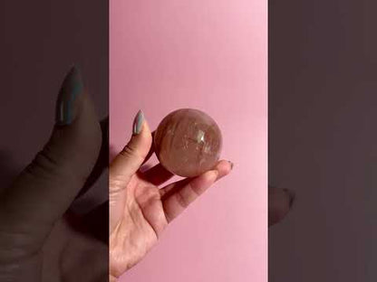 Fire Quartz Sphere Option G | Premium Hematoid Quartz Display Crystal