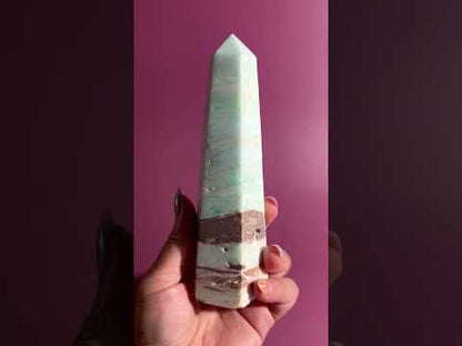 Caribbean Calcite Tower – Option D | Emotional Healing, Intuition & Coastal Serenity