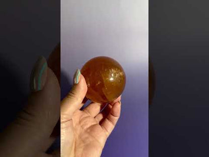 Honey Calcite Sphere – Option A | Confidence, Abundance & Golden Energy Crystal