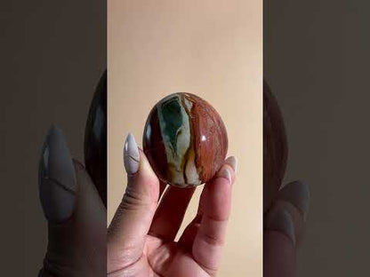 Polychrome Jasper Palm Stone – Option F