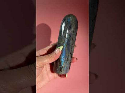 Large Blue Flash Labradorite Standing  Freeform – Option M