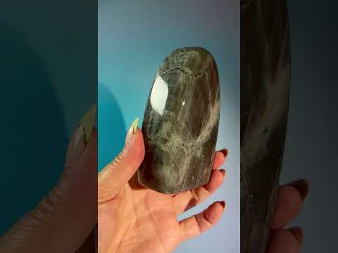 Large Sunset Flash Labradorite Standing Freeform – Option J
