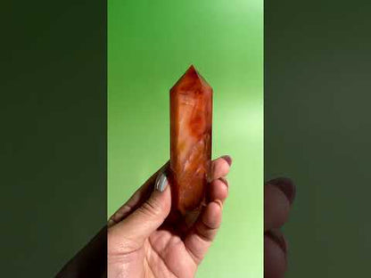 Carnelian Double Terminated Point – Option B | Creativity, Confidence & Success Energy