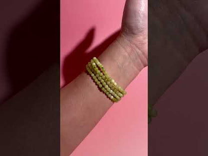 4mm Lemon Quartz Beaded Bracelet | Joy, Clarity & Abundance Energy
