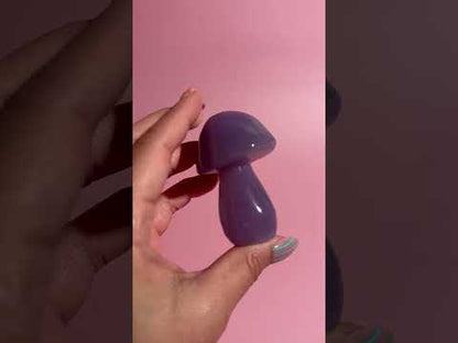 Blue Chalcedony Mushroom Carving – Option F | Calm, Clarity & Gentle Communication