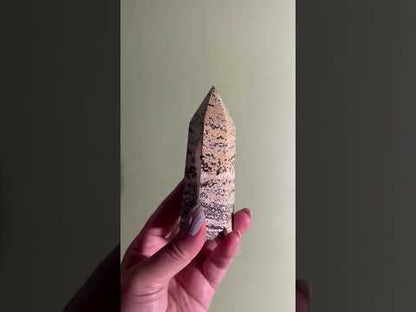 Yellow & Green Ocean Jasper Tower | Joy, Growth & Emotional Balance Crystal
